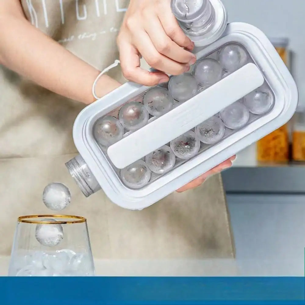 Portable Large Capacity Silicone Ice Mold Pot Tray Compatible with S Shaped Transparent Water Bottle Ice Maker for Home Fridge