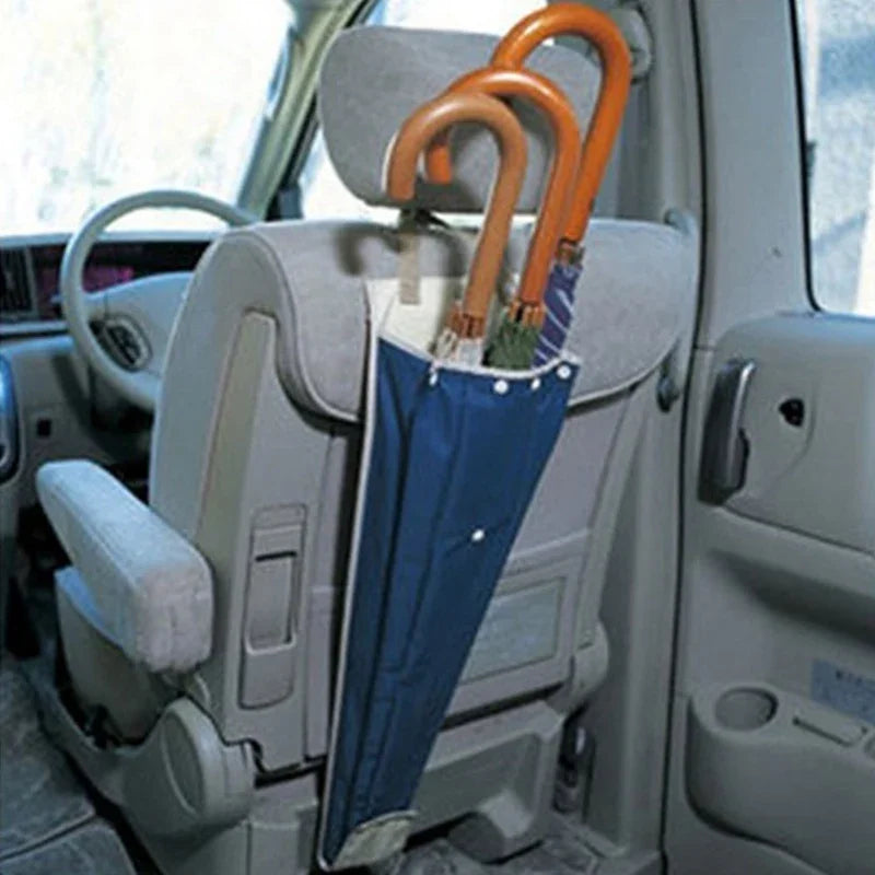 Waterproof Car Umbrella Set Foldable Umbrella Cover Sheath Storage Bag Carrier with Umbrella Stands - Automotive Accessories
