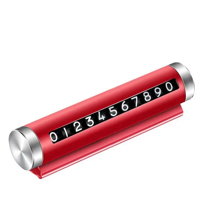 Universal Car Phone Number Plate Temporary Parking Card Aluminum Stickers Rotate Park Stop Temporary Parking Card Car Accessorie