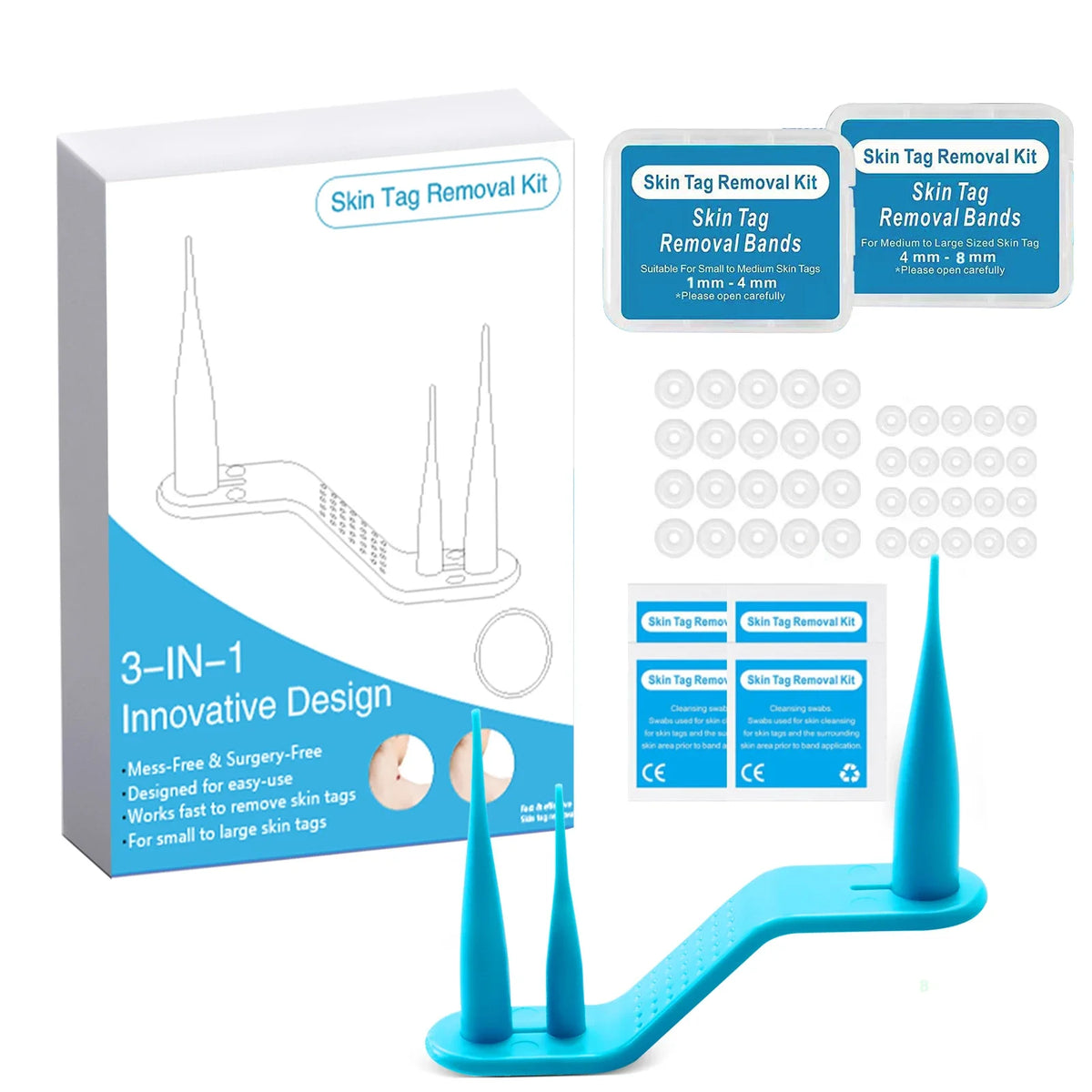 Auto Large Size Skin Tag Removal Tool Kit Painless Mole Wart Removal Pen Body Dot Treatments Remover Beauty Face Skin Care Tools