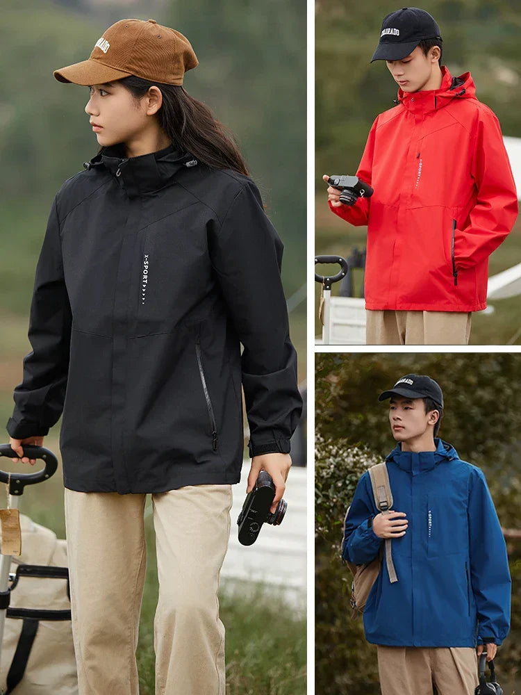 Unisex Waterproof Hooded Windbreaker