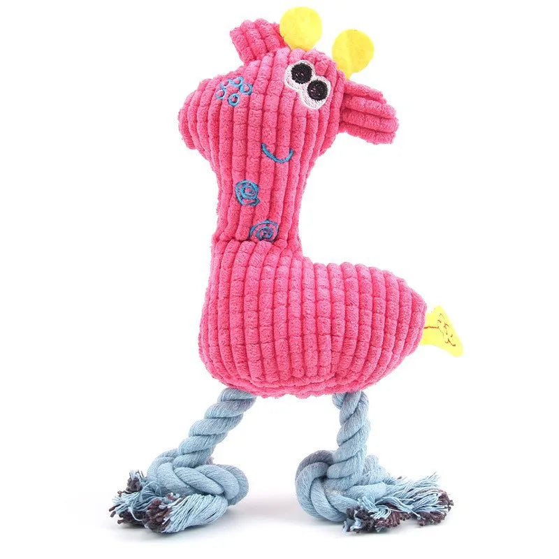 Plush Bone Dog Squeaky Toy Puppy Teething Molar Chew Toy Squeaker Interactive Training Play Toy Pet Daily Care Accessories