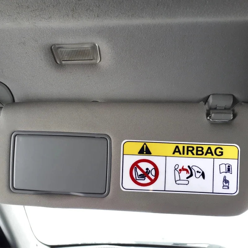 1Pc Easy Apply Airbag Safety Car Decal Waterproof Vinyl Sun Visor Dashboard Pegatinas Para Coche Auto Interior