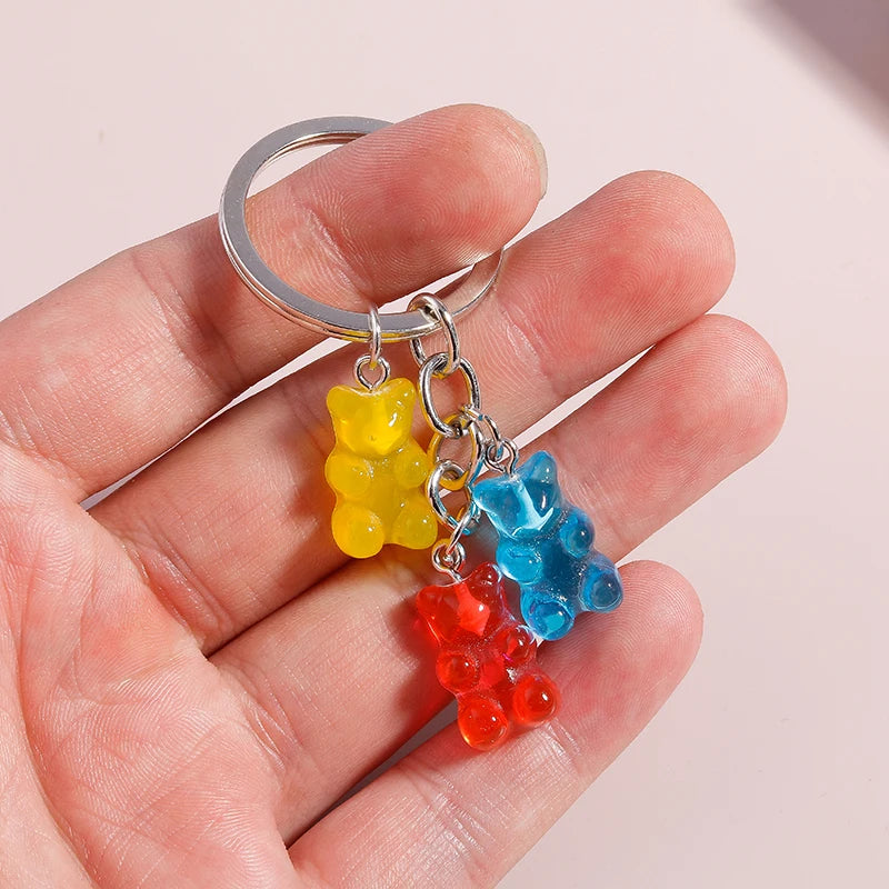 Fashion Crystal Cherry Keychain Creative Fruit Key Chain Cute Girl Key Ring Chains Car Bag Pendant Charm for Women Jewelry Gift