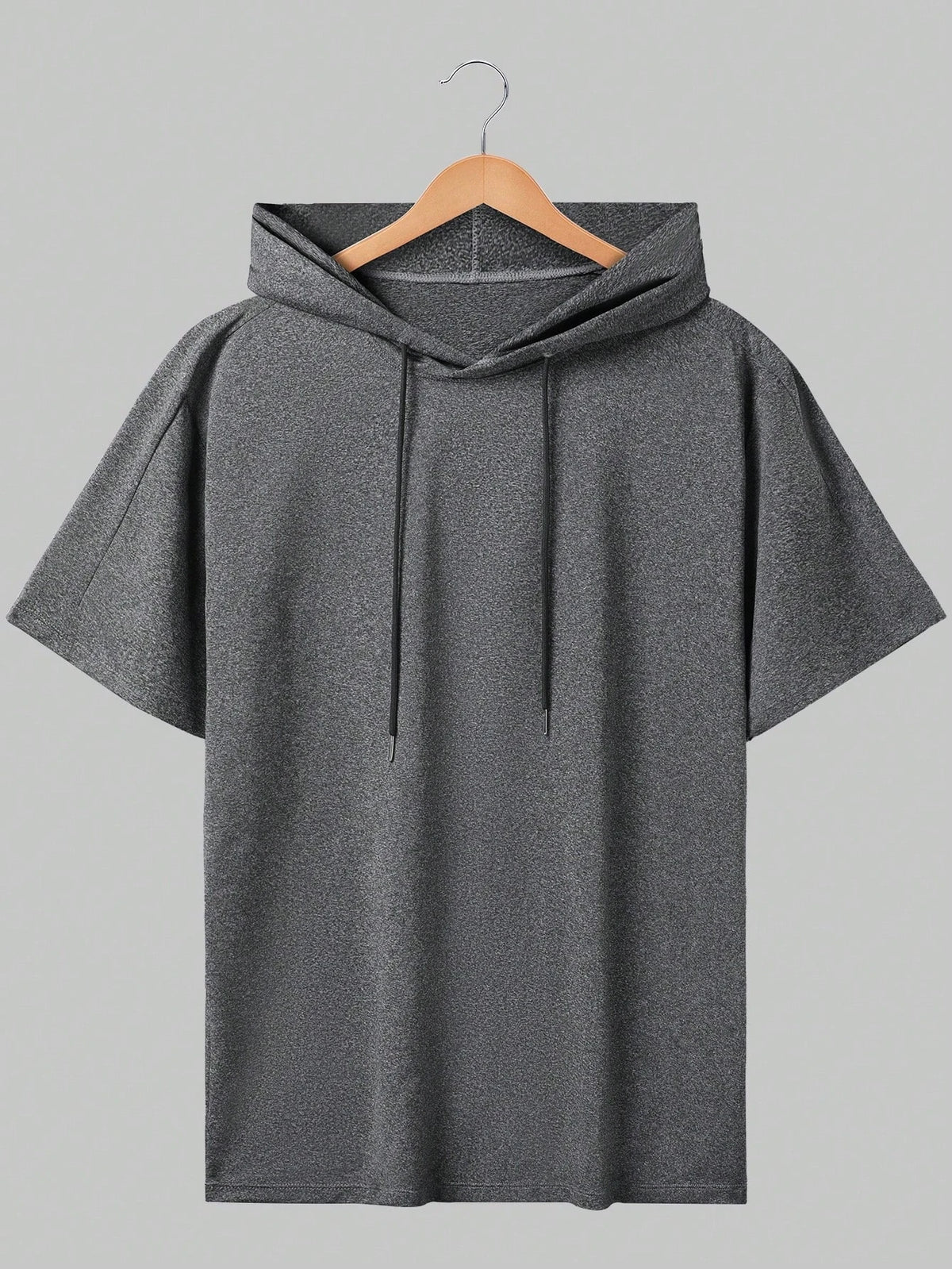 Men's short sleeved hooded sweatshirt hooded T-shirt lightweight sports shirt hooded