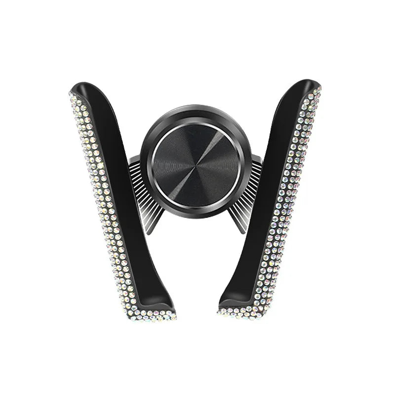 Bling Rhinestone Car Phone Holder Air Vent Gravity Auto-clamp Cell Phone Mount Luxury Crystal Car Navigation Bracket