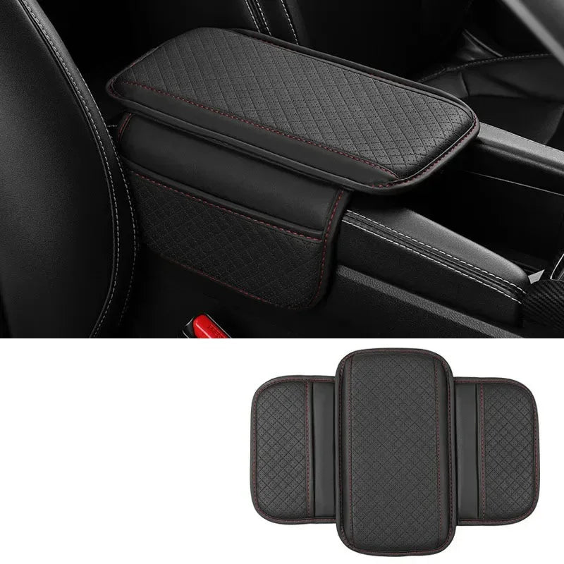 Universal Car Arm Rest Cushion PU Leather Breathable Center Console Box Cover Anti Scratch Armrest Box Protector Cover