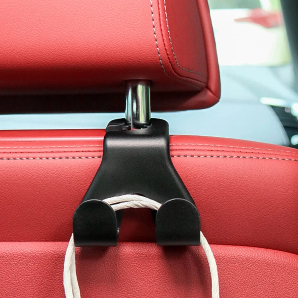 Upgraded 2 in 1 Vehicle Headrest Hooks Car Seat Hooks Durable Car Purse Holder Hanger Universal Car Hanger for Purses Bags Coats