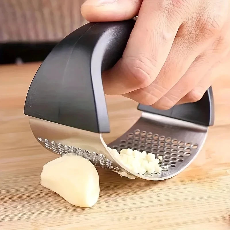 1-6Pcs Stainless Steel Washable Garlic Press, Thickened Garlic Clip, Household Garlic Puree Grinder, Garlic Mortar, Kitchen Tool
