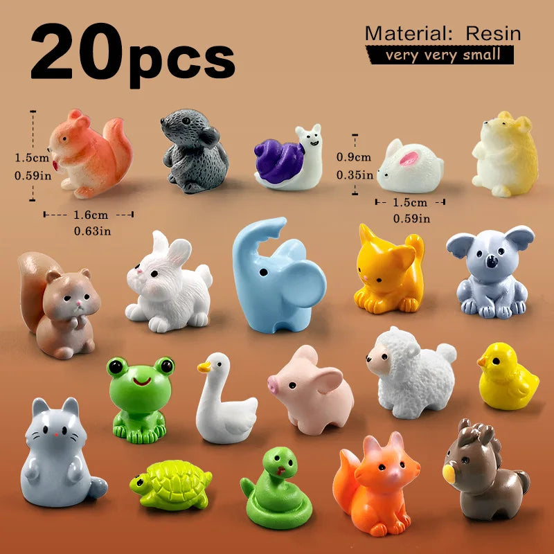 Christmas Easter Rabbit Pig Bear Sheep Frog Capybara Fox Cat Fish Bird Figurine Miniature Fairy Garden Decoration Accessories