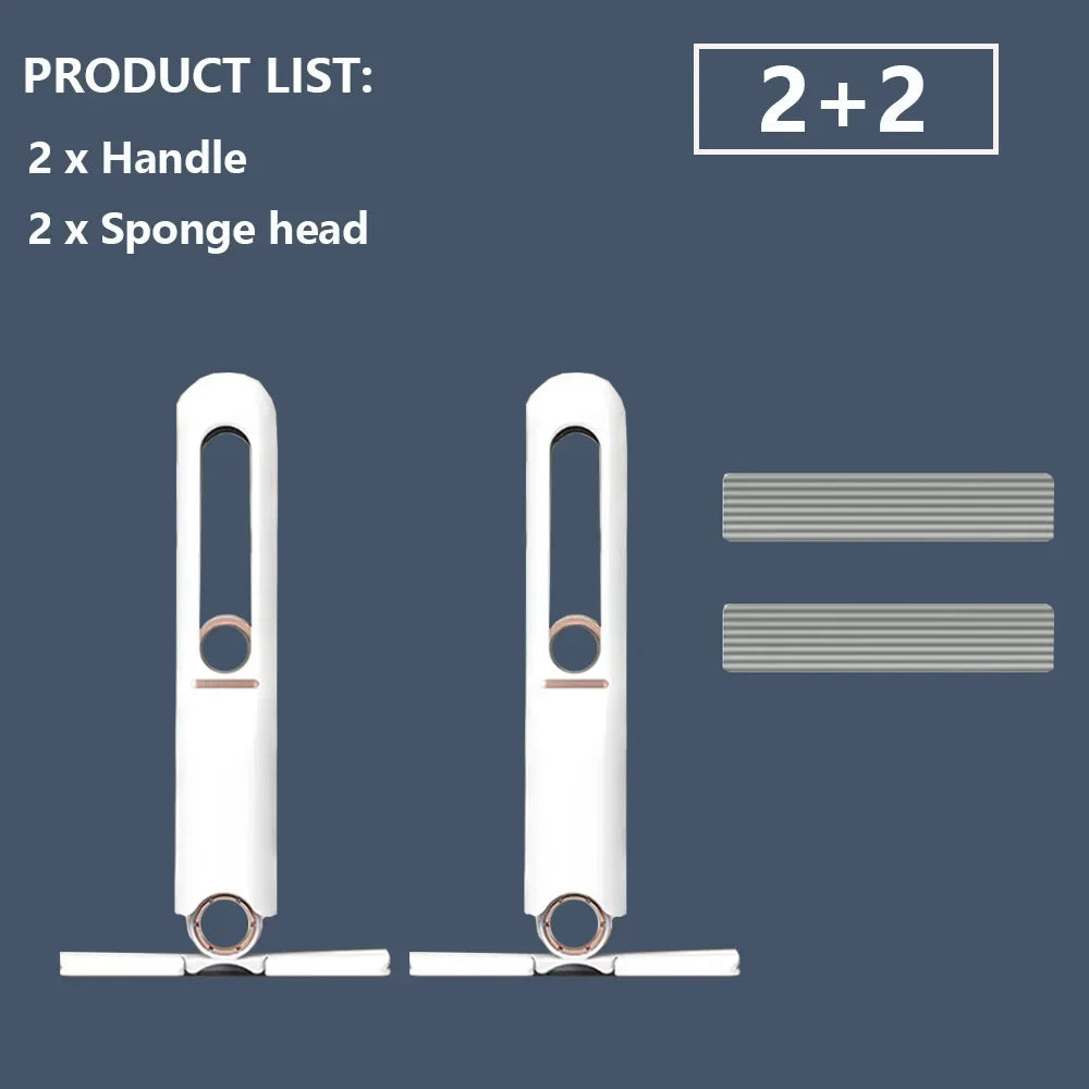 4/24Pcs Mini Squeeze Mop Mini Mop Desk Kitchen Car Clean Tools Mops with Self-squeezing Folding Home Cleaning Floor Washing Mops
