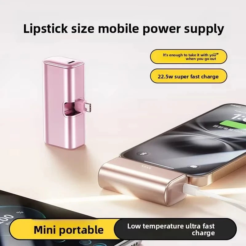 Lenovo 225W Fast Charging USB C Power Bank 500000mAh Mini Portable Charger for iPhone 15 16 Android Devices Travel Battery Pack