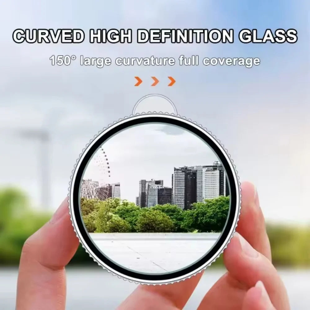2-Piece Wide-Angle Car Blind Spot Mirror Set 360-Degree Adjustable Suction Cup Auxiliary Rearview Mirror for Vehicle Safety