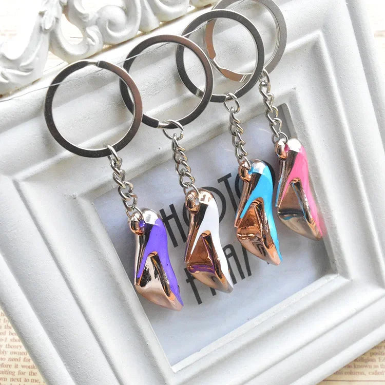 1PCS Cute cartoon keychain high heel key ring chain bag pendant car pendant For Women Jewelry  YS-253