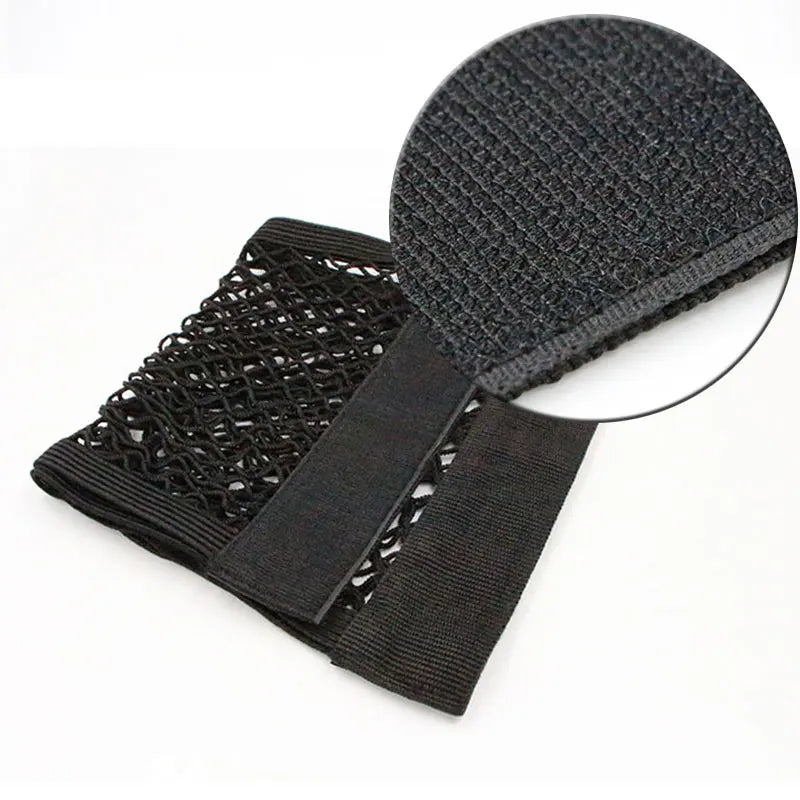 Car Universal Storage Bag Back Rear Mesh Trunk Seat Elastic String Net Magic Sticker Pocket Cage Auto Organizer Seat Back Bag