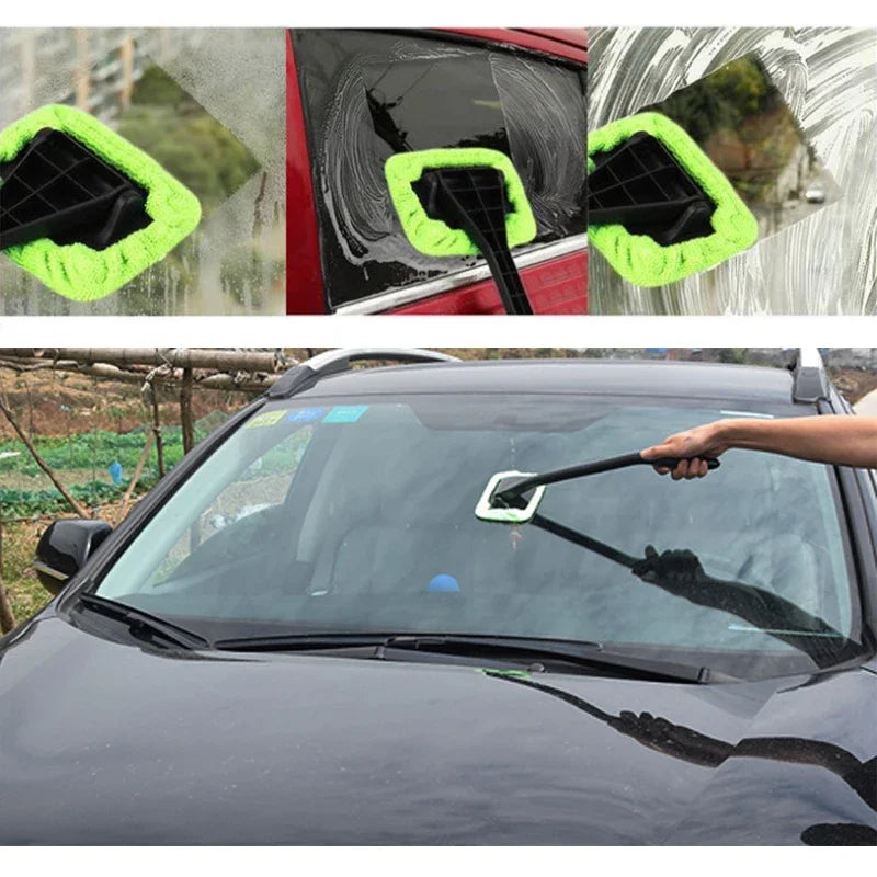 Car Window Cleaner Brush Microfiber Windshield Wiper Wash Brush Cleaning Mop Long Handle Cleaning Washing Tool car Accessories