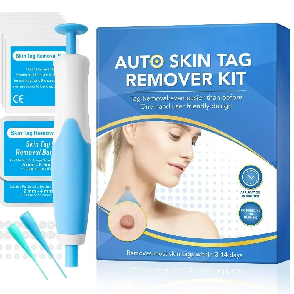 2 IN 1 Painless Auto Micro Skin Tag Removal Kit Adult Skin Tag Mole Wart Remover Device Face Cleaning Skin Care Beauty Tools