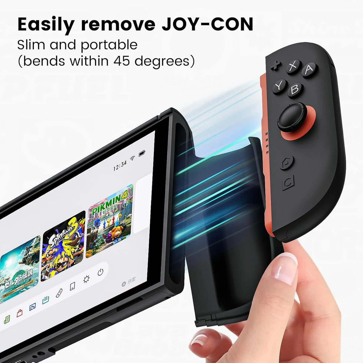For Switch 2 Games Console TPU Protective Case Anti-Slip Enhanced Grip Handle Grip Cover for Switch2 Gaming Accessories
