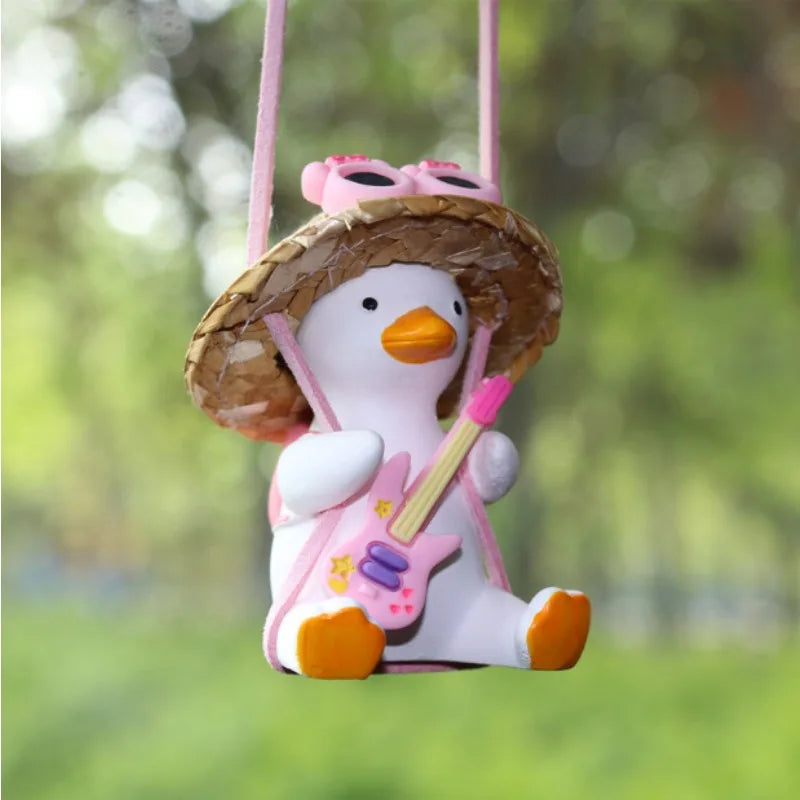 Swing Car Pendant for Car Rear View Mirrior Hanging Accessories Swing Duck Cute Car Decor Car Gift