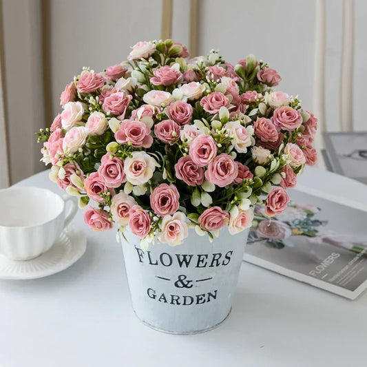Silk Rose Bouquet Decor