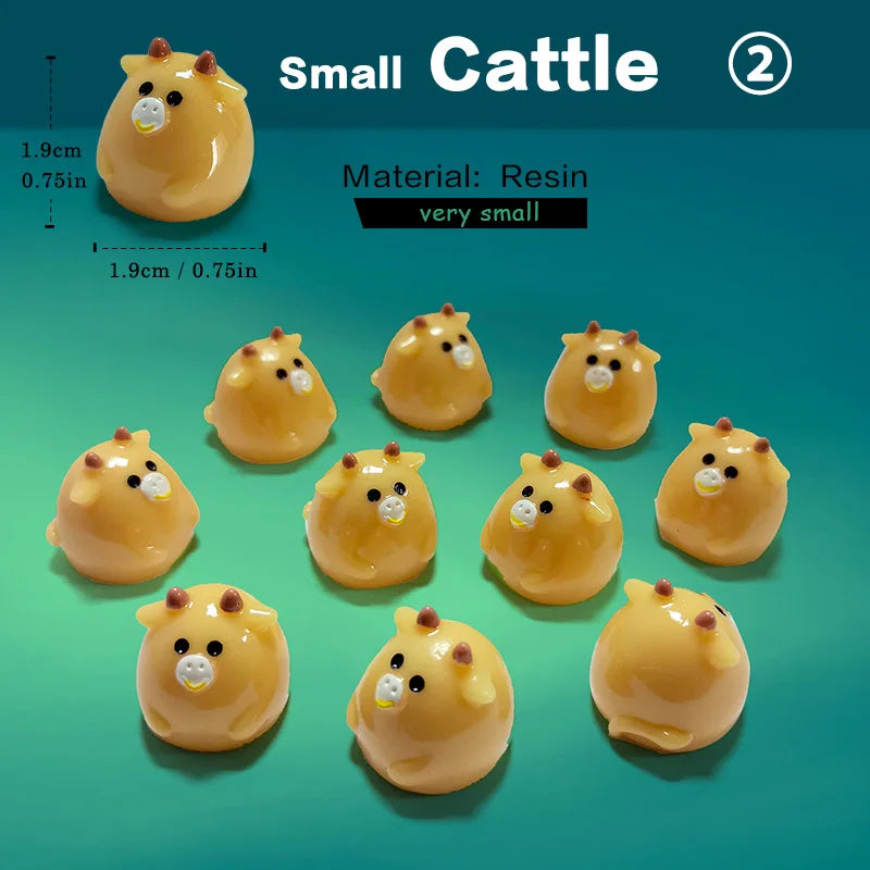 Christmas Easter Rabbit Pig Bear Sheep Frog Capybara Fox Cat Fish Bird Figurine Miniature Fairy Garden Decoration Accessories