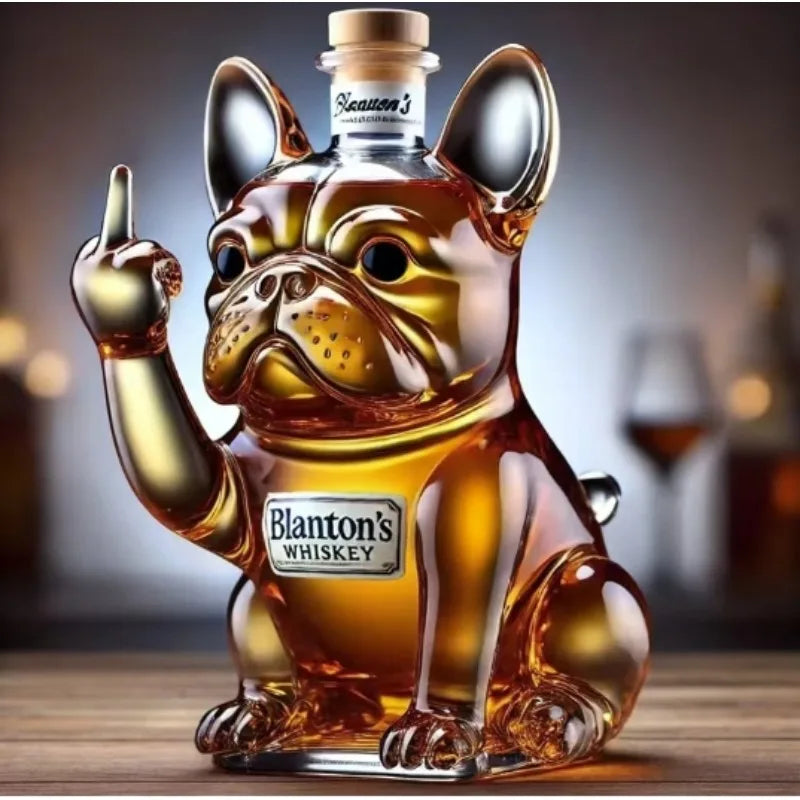 10Oz Funny Middle Finger Whiskey Glass Decanter Duck Turtle Dog Glass Whiskey Wine Bottle