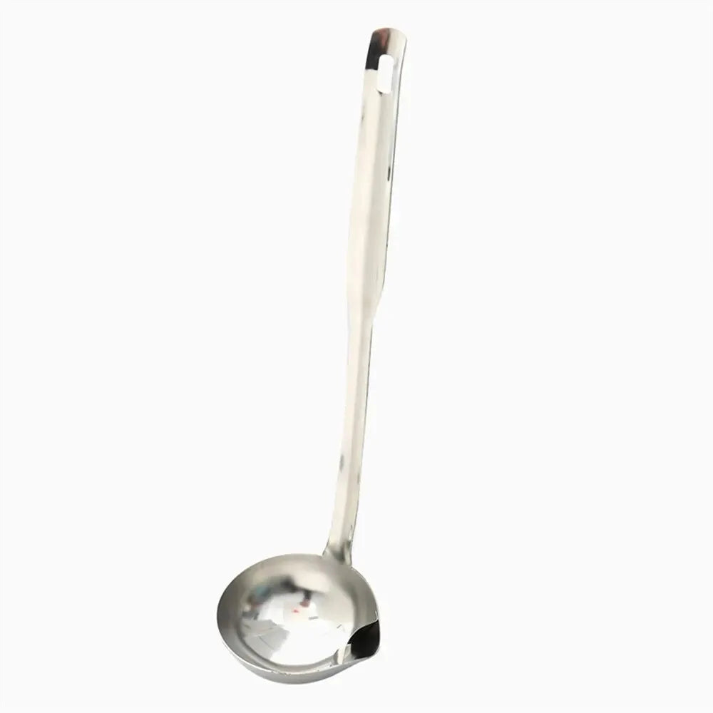 Stainless Steel Soup Fat Oil Separator Ladles Skimmer Spoon Soup Colander for Kitchen with Heat Insulation Anti-scalding