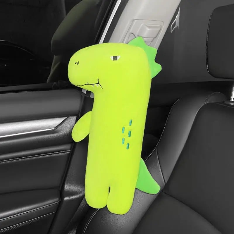 Cute Dinosaur Car Seat Belt Pillow, Soft Neck & Shoulder Protector to Prevent Strain