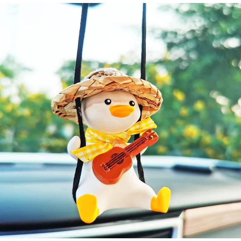 Swing Car Pendant for Car Rear View Mirrior Hanging Accessories Swing Duck Cute Car Decor Car Gift
