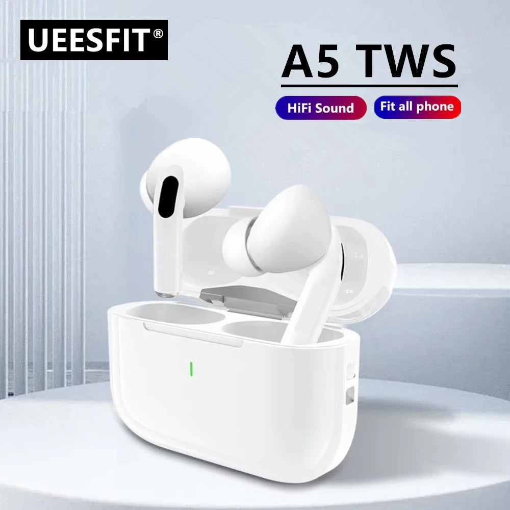 UEESFIT A5 TWS Bluetooth5.3 Earphone True Wireless Earbuds Noise Reduction In-Ear Headphones Sports Gaming Headest With Mic