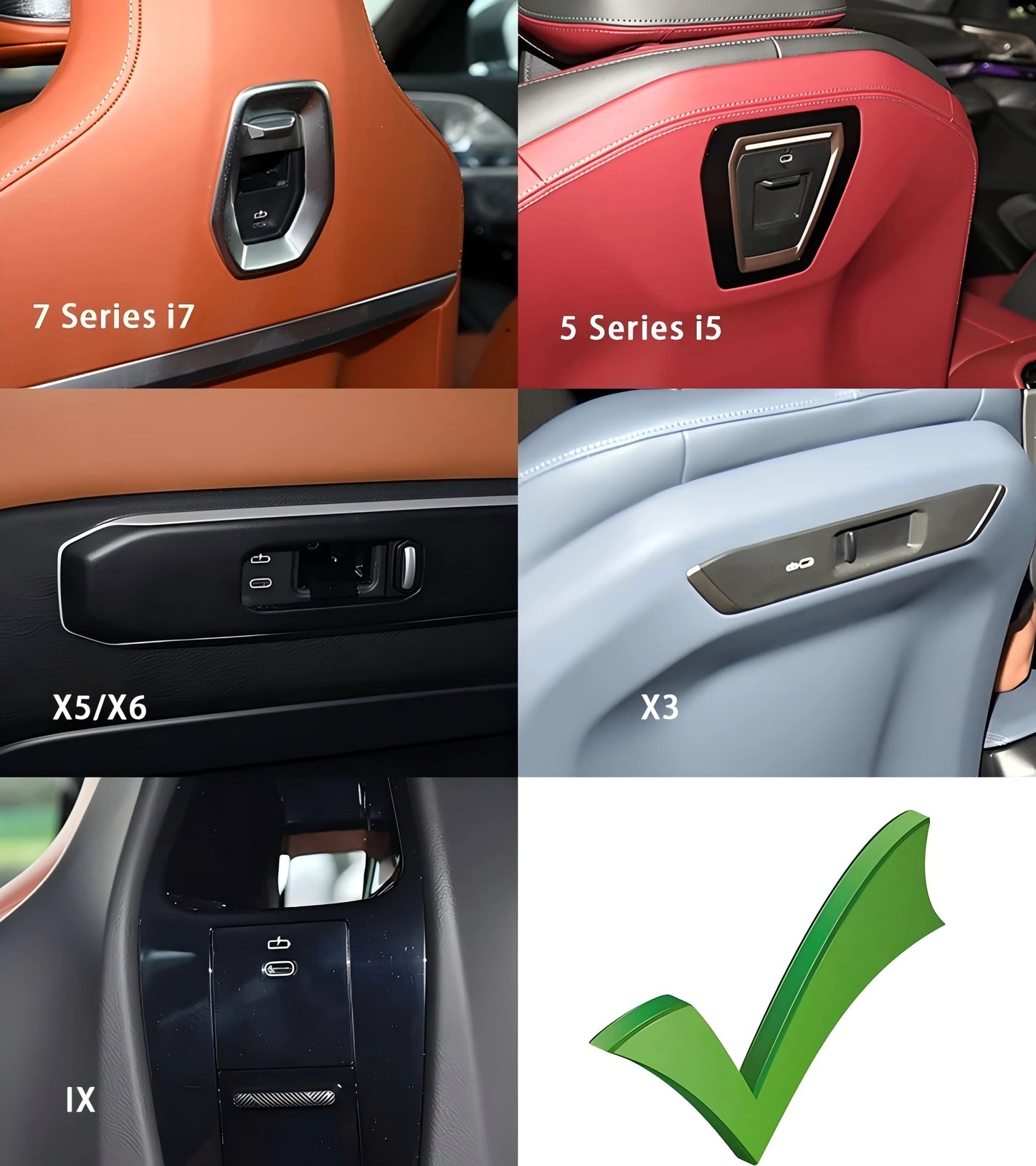 For BMW X7 X6 X5 X3 I5 I7 IX 2023 2024 2025 Car Wireless Charger Seat Pad Phone Magnetic LED Holder Stand Trim Accessories