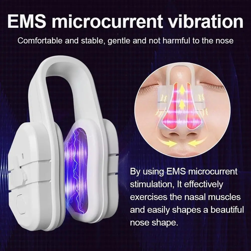 New EMS Microcurrent Nose Lifter Shaper High Nose Bridge Silicone Sculpting Vibration Silicone Lifting Beauty Massager Tool