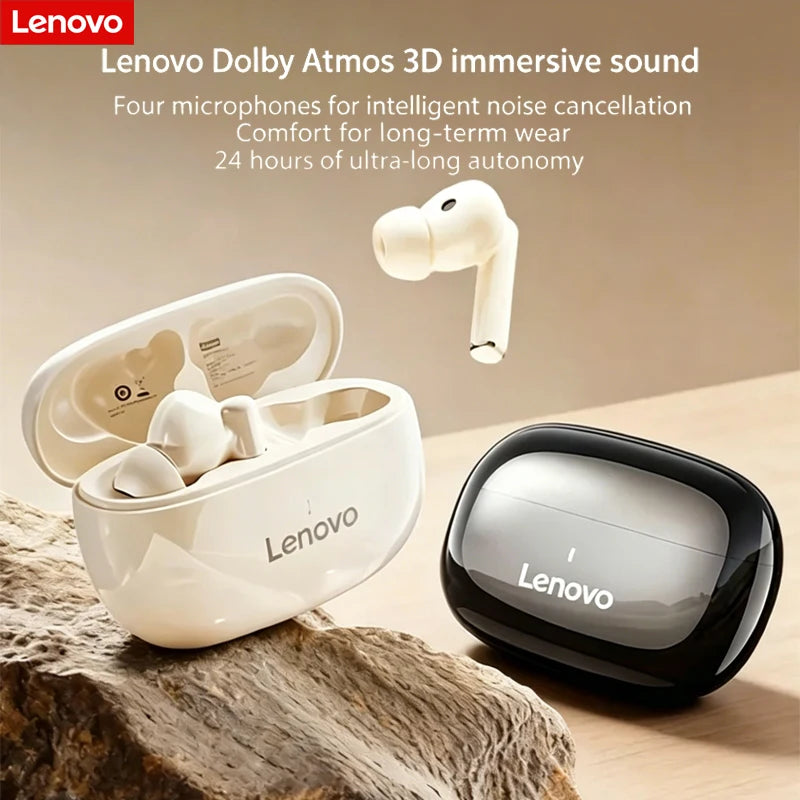 Lenovo Bluetooth Wireless Headphones Built In Microphone USB Type C Charging Port Noise Isolating Comfortable Over Ear Headset C