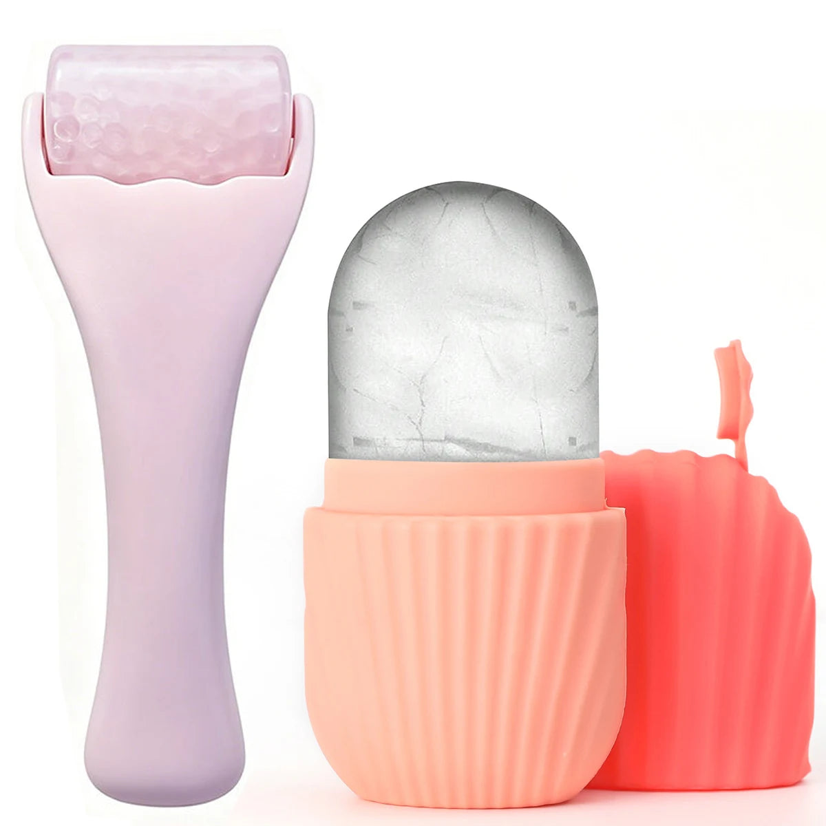 Facial Massage Roller Silicone Ice Mold Set Combo Reusable Spa Set Reducing Puffiness, Shrink Pores Shrink Pores Skin Care Tool