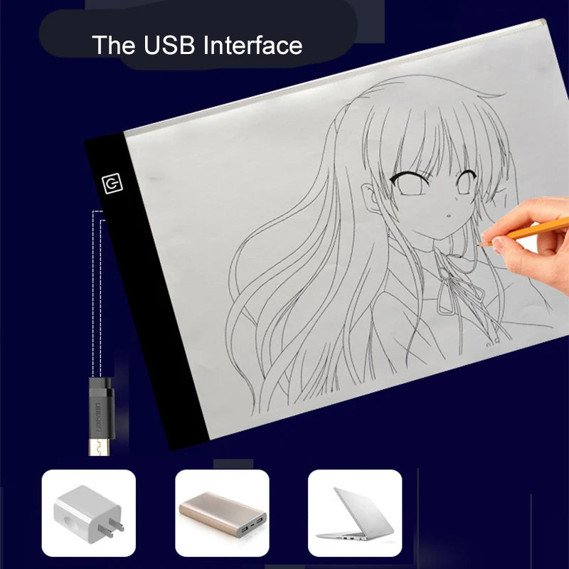 Led Drawing Copy Pad 3 Level Dimmable Board Table Animation Painting Educational