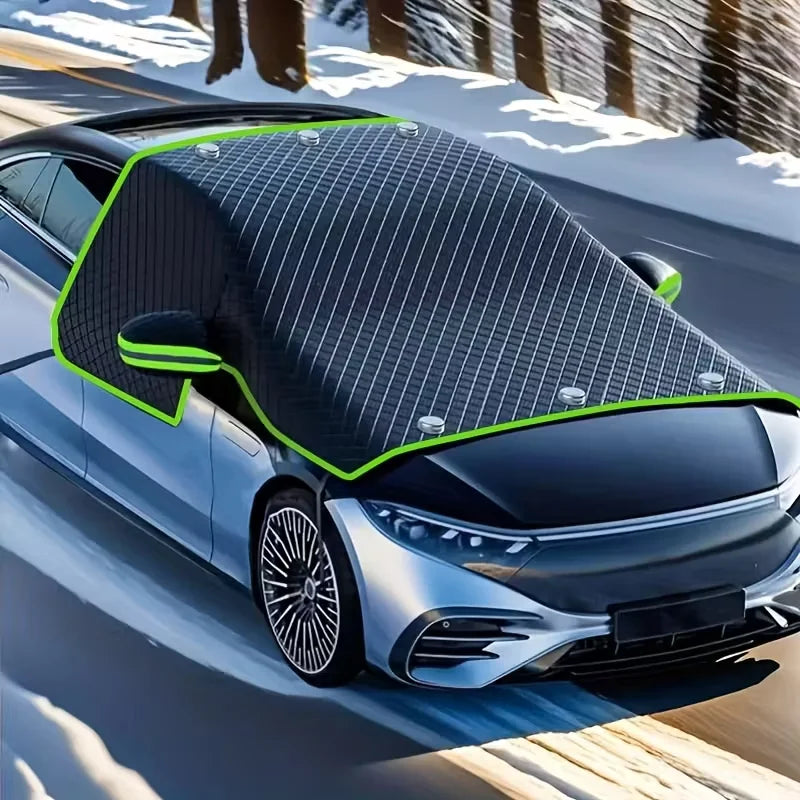 Suitable for All Car Models - Durable Oxford Cloth Windshield Cover, with Uv Protection and Snow Shield Function