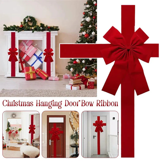 Large Red Organza Christmas Bow