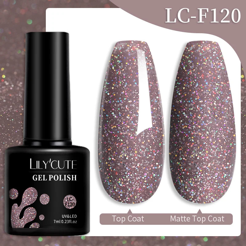LILYCUTE 7ml 9D Cat Magnetic Gel Nail Polish Iridescent Magnet Semi