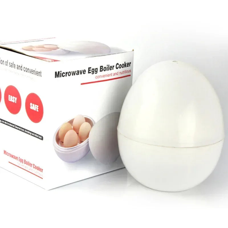 4-Egg Capacity Microwave Steamer Quick 5-Minute Cooking for Hard Or Soft Eggs Simple Fast Boiling Kitchen Tool