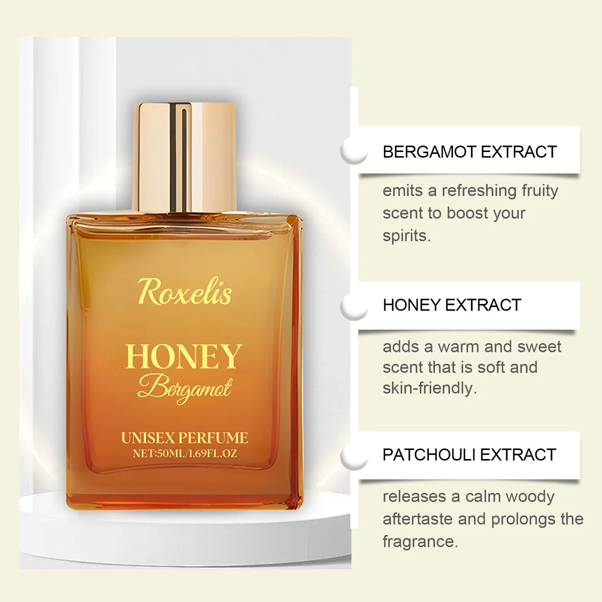 Honey Bergamot Pheromone Fragrance Spray Lasting Fragrance Deodorant Eau De Toilette Cologne Fragrance for Women Skin Care