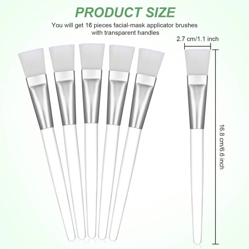 12pcs/set Facial Mask Brushes Soft bristle Transparent Crystal Rod Face Applicator Brush DIY Skincare Salon Spa Makeup Tools