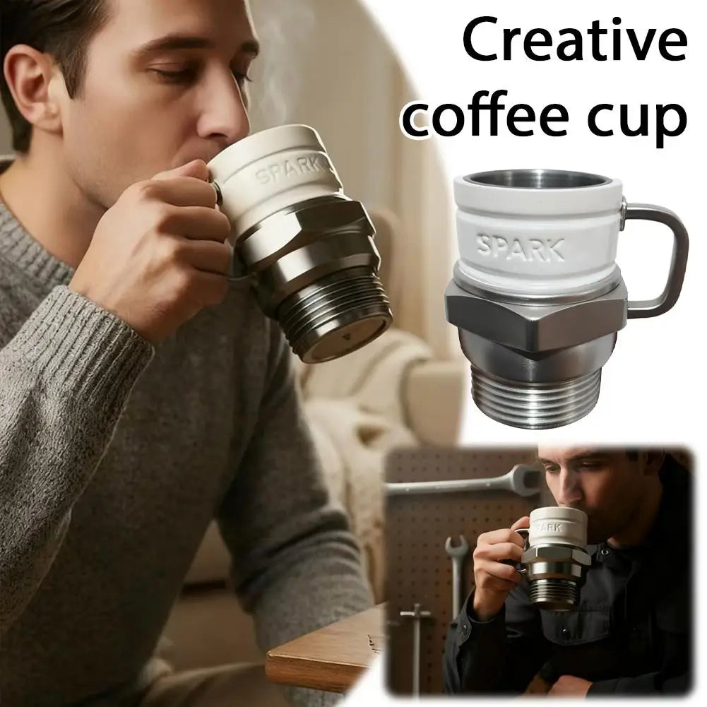Novelty Spark Plug Mug Industrial Coffee Cup For Car Enthusiasts Collectors Home Party Office Desk Garage Display Birthday Gifts