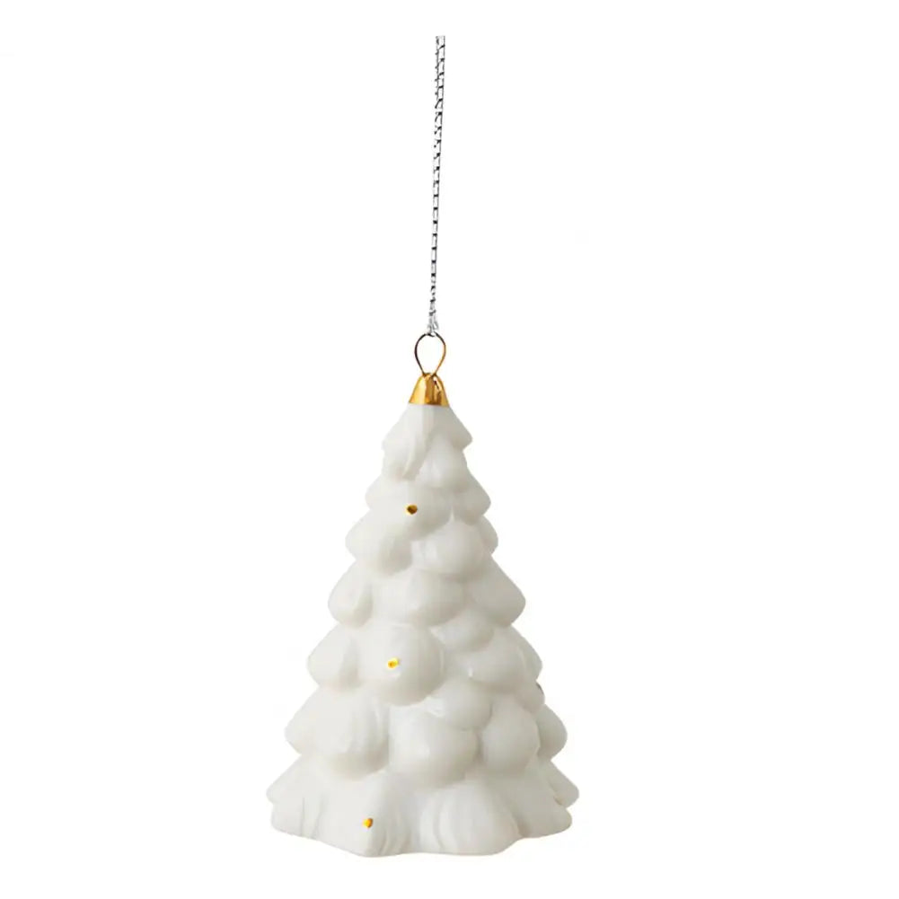 Mini Christmas Tree Pendant Ceramic Xmas Tree Hanging Ornaments Nostalgic Mini Trees For Holiday Home Decoration