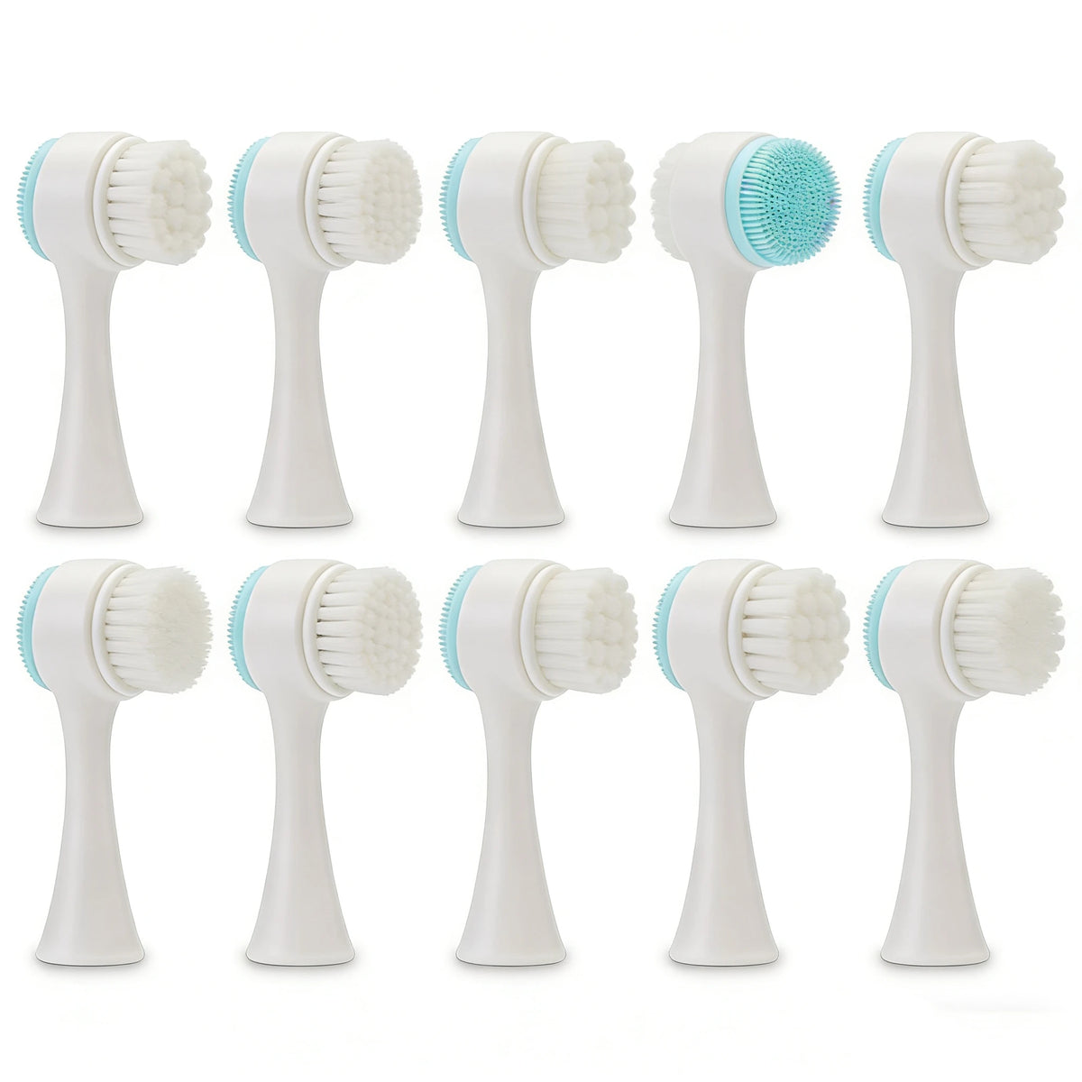 Wholesale 2/5/10PCS Double Side Facial Cleansing Brush Silicone & Soft Hair Manual Massage Facial Wash Brush Makeup Remove Tools