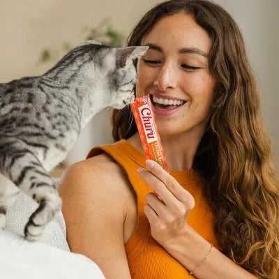 Gifts for Cats Churu Summer Salmon Flavor Lickable Cat Treats - 4Oz/8Ct