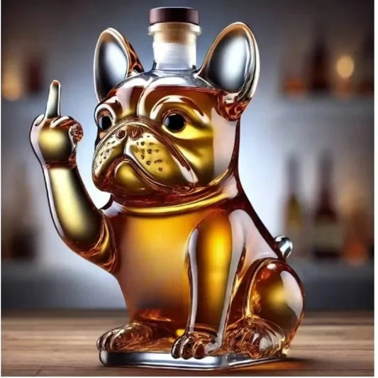 10Oz Funny Middle Finger Whiskey Glass Decanter Duck Turtle Dog Glass Whiskey Wine Bottle