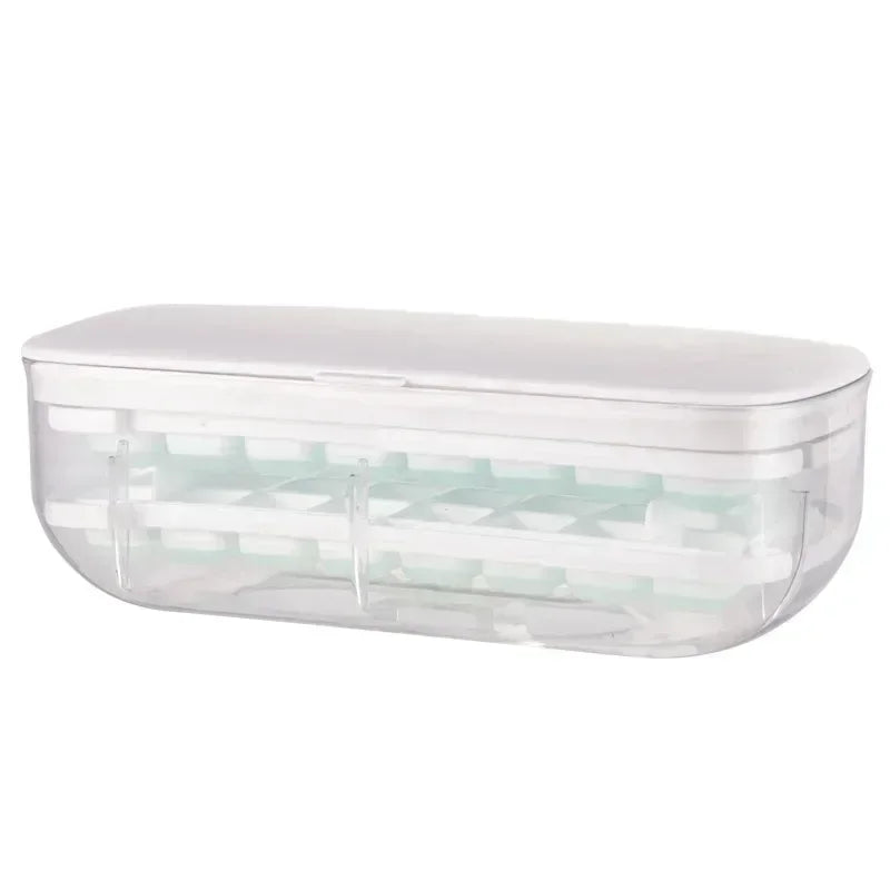 Pressing The Ice Cube Mold Food Grade Ice Making Mold Refrigerator Storage Ice Maker Ice Cube Box Ice Grid