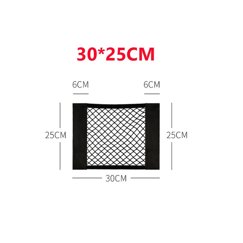 Car Trunk Storage Bag Nylon Mesh Nets Auto Back Rear Trunk Organizer Elastic String Luggage Net Holder Pocket Vehicle supplies