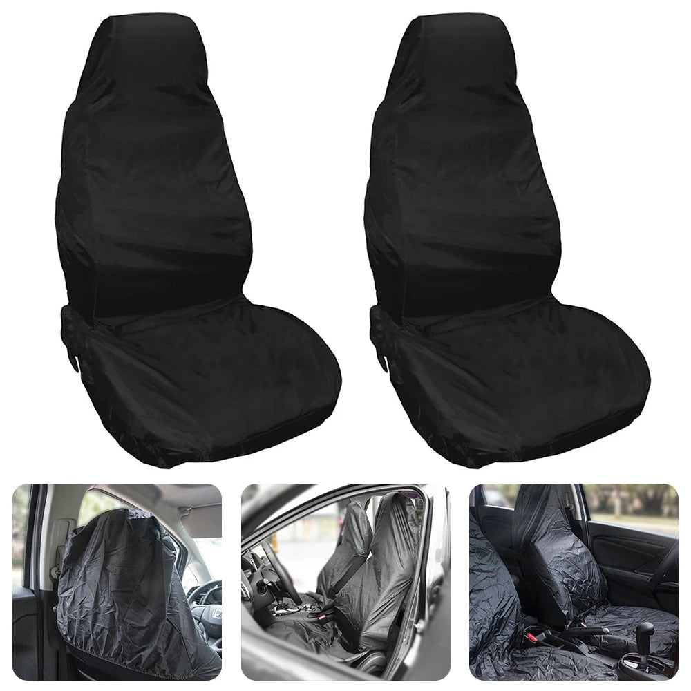 2Pcs Car Seat Cover Waterproof Universal Auto Seat Covers Breathable Cushion Protector Pull Cargo Antifouling Dust Covers