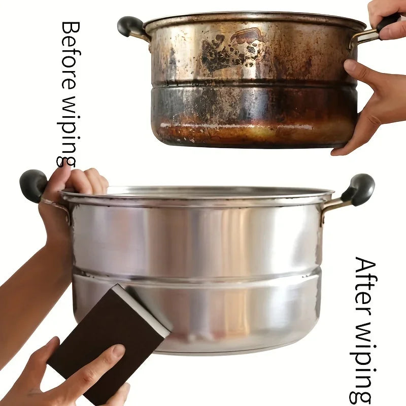 Portable Household Cleaning Sponge - Pot Bottom Cleaning Sponge Brush, Essential Basic Cleaning Tool for Kitchen Utensils,